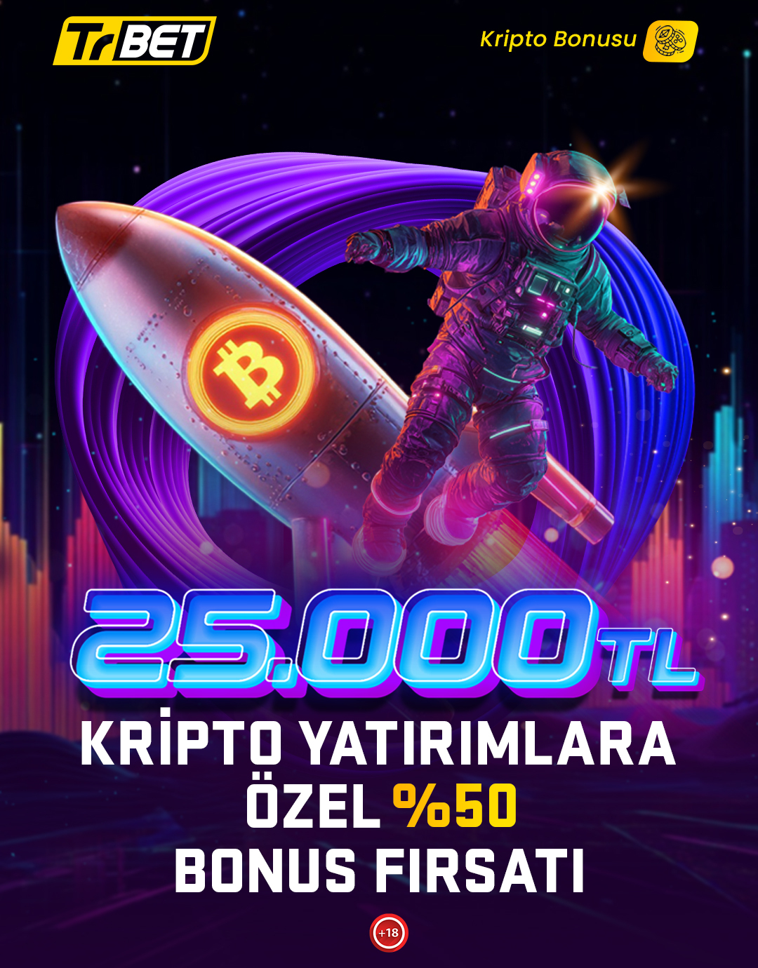 TrBet Kripto Yatırım Bonusu ile 25.000 TL Kazan